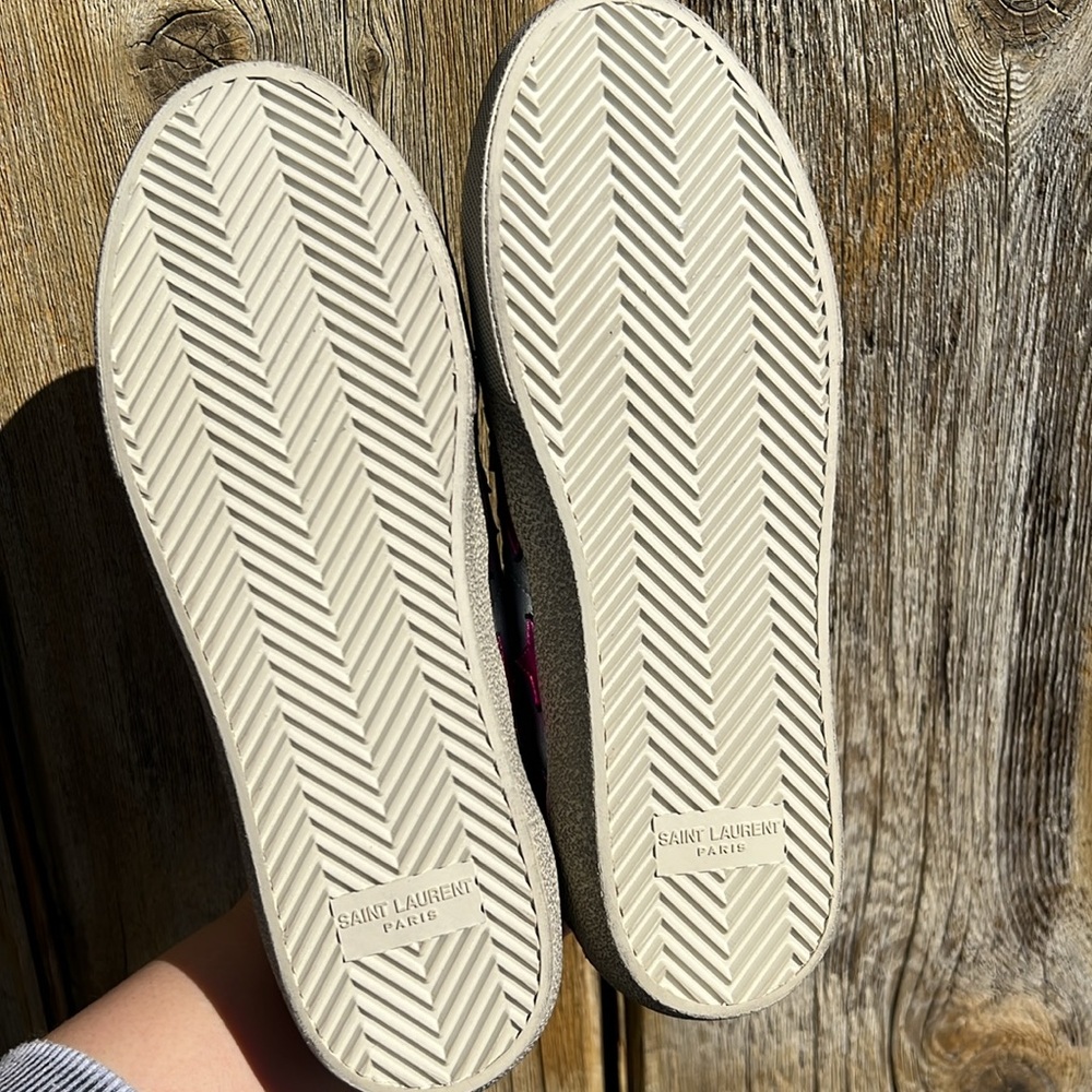 Saint Laurent Metallic Star Court Sneakers Size 39 - Picture 11 of 11